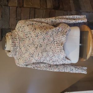 Moon & Madison cropped sweater with turtle neck,  size small, multi color